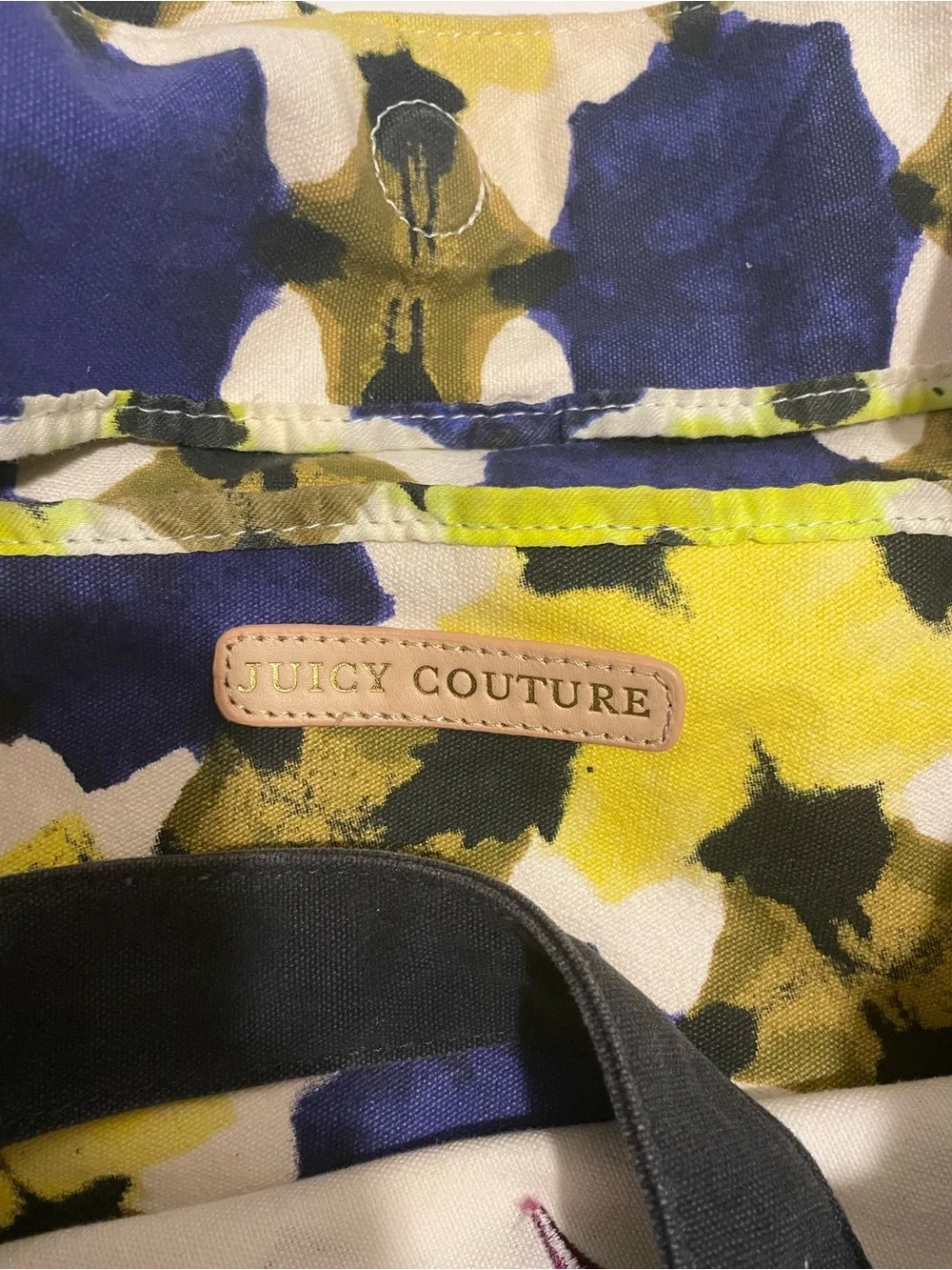 Juicy Couture Brand Floral Boho Oversized Tote Bag Embroidered Juicy XX Purse
